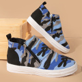 camouflage leopard print high tops shoes comfortable graffiti shoes